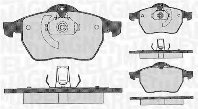 MAGNETI MARELLI 363916060360 -  Комплект тормозных колодок, дисковый тормоз